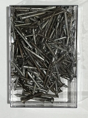 VINTAGE SLOTTED HEAD STEEL WOOD SCREWS ASSORTED SIZES, Over 50 PCs Cover