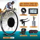 E Bike Conversion Kit 48V 1500W Brushless Non Gear Cassette Hub Motor Wheel