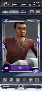 Topps Star Wars Digital Card Trader Purple Techno-Galactic 2 Fives Insert - Picture 1 of 1