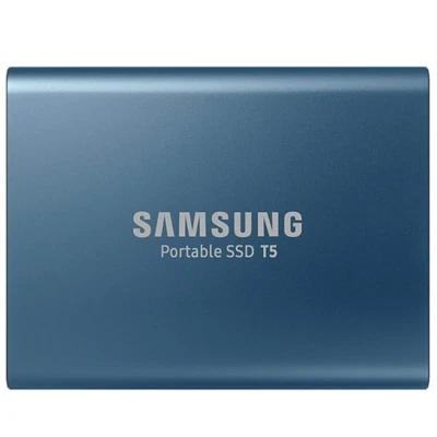 Samsung T5 Portable SSD 500GB USB 3.1 External Solid State Drive – Blue - Image 1 of 4