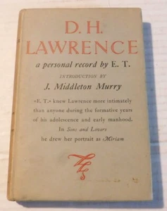 1936 1ST ED. - D.H. LAWRENCE a personal record by E. T. (Jessie Chambers) - Picture 1 of 4