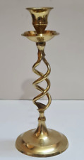 Vintage of Brass Unique Open Spiral Twisted Design Candle Sticks Holders 8''