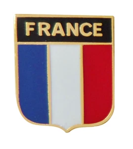 France Flag Shield Pin Badge - Picture 1 of 3