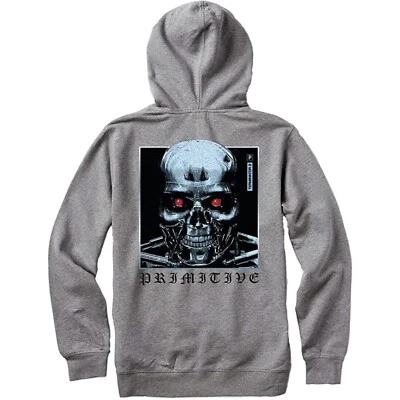 Primitive Terminator 2 Judgement Day Machine Hoodie Men's Heather Grey - NWT - Image 1 of 3