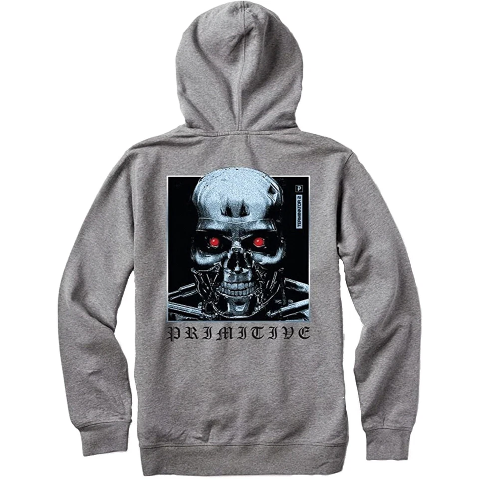 Primitive Terminator 2 Judgement Day Machine Hoodie Men's Heather Grey - NWT - Image 1 of 3