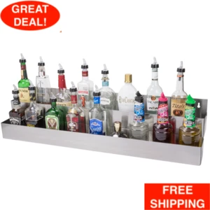 42" Stainless Steel Double Tier Commercial Bar Speed Rail Liquor Display Rack - Picture 1 of 12