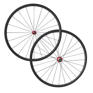Juego de ruedas de bicicleta de carretera 1060g 700C T800 24 mm tubular carbono radios R13 CN424 - Imagen 1 de 5