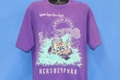 vtg 90s HERSHEY PARK EXPERIENCE CANYON RIVER RAPIDS AMUSEMENT PARK t-shirt XL - Image 1 of 3