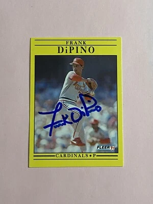 Frank DiPino 1991 Fleer IP Auto Autograph  - Image 1 of 3