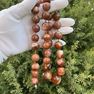 Beautiful Banded Agate Necklace Graduated Earth Gemstone 28" - Picture 1 of 12