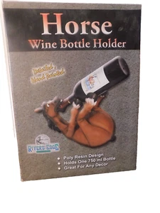 WHIMSICAL HORSE WINE BOTTLE HOLDER BY RIVERS EDGE - Picture 1 of 12