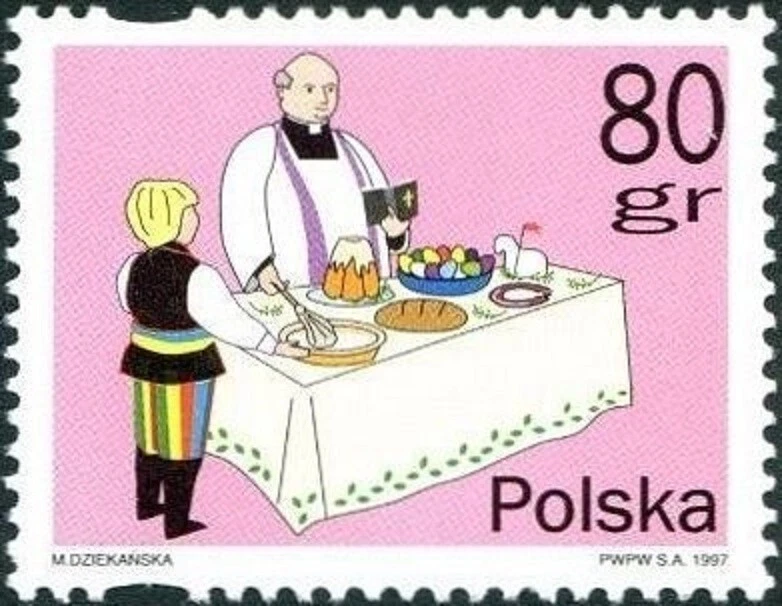 POLONIA - 1997 - Tradiciones de Pascua - Bendición de la Comida de Pascua - Sello MNH - #3333 Foto 1 de 1