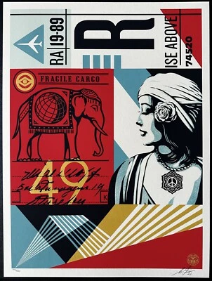 Shepard Fairey — Carga frágil — Firmado y numerado — Impresión artística como nueva — OBEDECER GIGANTE Foto 1 de 4