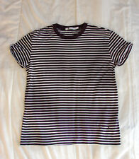 Women's T by Alexander Wang Black & White Striped Short Sleeve T Shirt Size XS