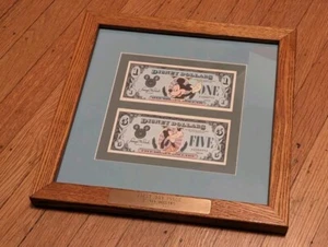 DISNEY DOLLARS 1987 1st DAY of ISSUE Series A ONE & FIVE DOLLAR BILLS - Picture 1 of 7