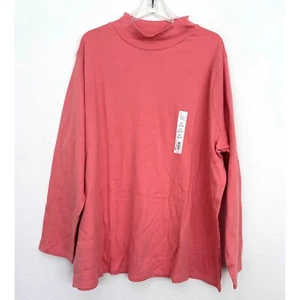 Croft Barrow Womens Mock TurtleNeck Top Sz 3X Essential Casual Basic Minimalist - Picture 1 of 5