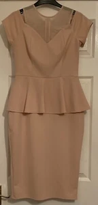 Dress River Island Size 12 Beige Fitted - Picture 1 of 7