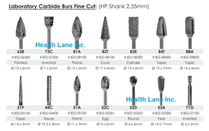 Meta BesQual Dental Laboratory Carbide Burs Fine Cut HP Shank 2.35mm - Picture 1 of 2