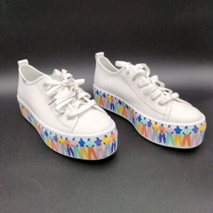 Keds Triple Up Leather Rainbow People White Platform Sneakers WH65551 - 7.5 NWOB - Picture 1 of 7