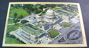 Alte Postkarte Air View of U.S. Capitol Mint PA18 - Bild 1 von 2