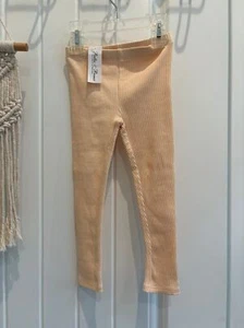 Pink Chicken Ribbed Leggings 4Y - Picture 1 of 5