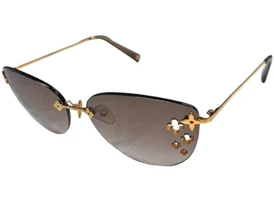 Louis Vuitton Desmayo Sunglasses Z0051U Cat Eye Rimless Monogram Flower (EUC)  - Image 1 of 4