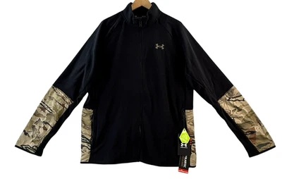 Chaqueta Under Armour Para Hombre Polartec Micro Polar Negra y Camuflada Cremallera Completa Grande Nueva con Etiquetas Foto 1 de 4