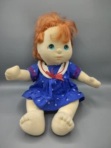 Mattel My Child Girl Doll Red Hair Blue Aqua Eyes 1985 Vintage Damaged Hair Cut - Picture 1 of 14