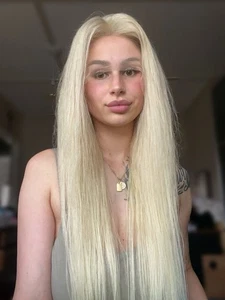 Human Hair Wig Blonde 13x4 Lacefront Straight - Picture 1 of 6