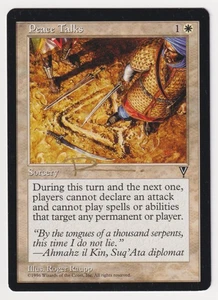 Gold Signed Stamped Peace Talks Proof HP Visions Artist Roger Raupp MTG Magic AP - Picture 1 of 2