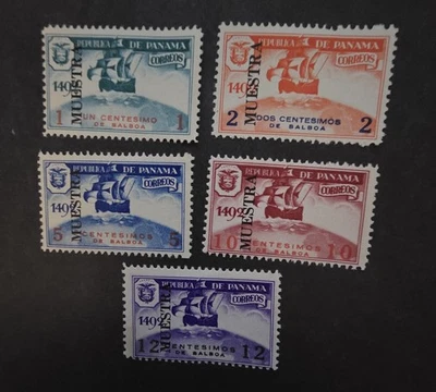 Lote de sellos de muestra de muestra de Panamá Muestra barcos MH OG como nuevo T17163 Foto 1 de 2