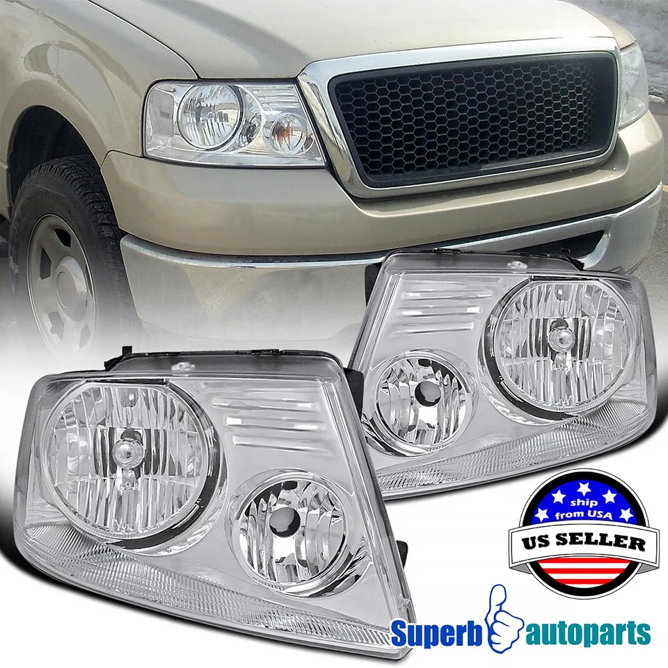 Headlights Fits 2004-2008 Ford F150 F-150 2006-2008 Lincoln Mark LT Headlamps Foto 1 de 4
