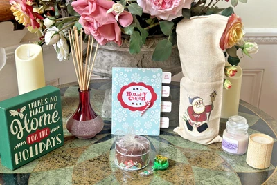 "Веселый эльф" Декор Лот - Деревянный Знак/Candlex2/Блокнот/Диффузор Запаха/Брелок/и т.д. - Изображение 1 из 4