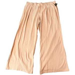 Wide Leg Linen Blend Trouser Pants NWT Womens Size XXL Wild Fable Lightweight - Picture 1 of 10