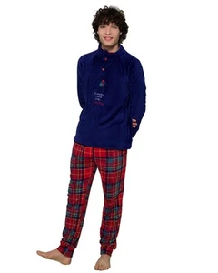 Herren Schlafanzug Family warm FLEECE koralle Schlafanzug 2663L - Bild 1 von 3