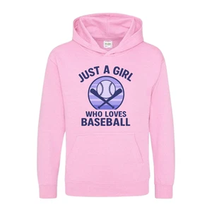Just A Girl Who Loves Baseball Hoodie Tee – Perfect Gift for Baseball Fans - Picture 1 of 7