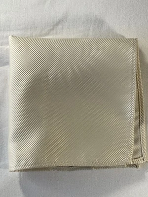 Cream ribbed weave pocket square/handkerchief - Next - Image 1 of 3