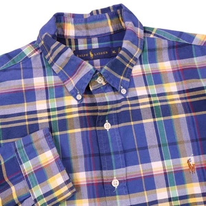 Polo Ralph Lauren Mens XL Plaid Long Sleeve Button Down Shirt - Picture 1 of 4