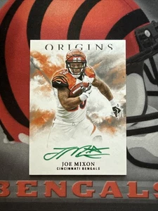 Panini Origins Joe Mixon Rookie 2017 en tarjeta automática tinta verde radiocontrol automático Bengals - Imagen 1 de 4