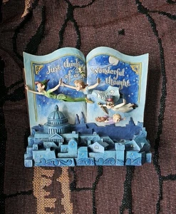 Jim Shore Disney Traditions Storybook Off to Neverland, Peter Pan RARE Read Desc - Picture 1 of 6