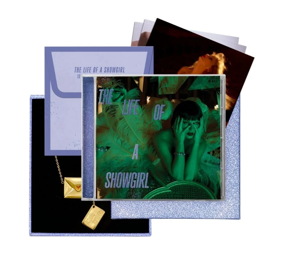 Taylor Swift THE LIFE OF A SHOWGIRL IT'S RAPTUROUS DELUXE CD Sealed + Necklace Foto 1 de 1