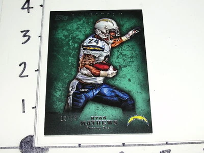 2012 Topps Inception RYAN MATHEWS #28 Green SP/75 CHARGERS Fresno St BULLDOGS - Image 1 of 2