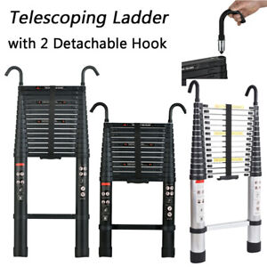 14FT 16FT 20FT Aluminum Telescoping Extension Ladder Reinforced Ladders Non-slip