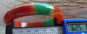 Icy Green Red Agate JADE Round Circle Bangle Bracelet 62mm 399160 - Picture 1 of 8