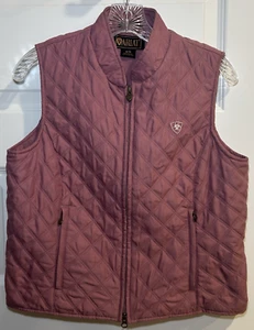 Ariat Vest Quilted Zip Up Equestrian Pockets Western Cowgirl Womens Size Medium - Picture 1 of 19