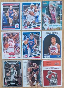 Detroit Pistons Lot of 9 Cards Donruss 2023-24 Fleer 1990-91 Platinum 2001-02 - Picture 1 of 2