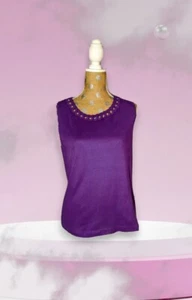 NWT'S BAXTER & WELLS Women's Purple Tank Top Size Small STRETCH Sleeveless Shirt - Picture 1 of 8
