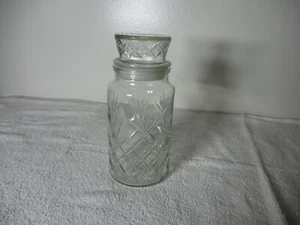Vintage 1983 Mr. Peanut Clear Glass Canister Planters Jar With Lid - Picture 1 of 8