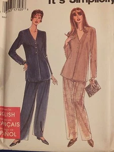 Easy OOP SIMPLICITY 9751 Misses/Womens Jacket or Tunic & Pants PATTERN 10-20 UC - Picture 1 of 3