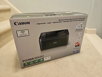 Canon PIXMA MX492 Black Wireless All-In-One Inkjet Color Printer - New; Sealed - Image 1 of 4